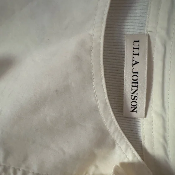 Ulla Johnson Blair Top Eclipse White Size Small Puff Shoulder Blouse Boho - Picture 5 of 6